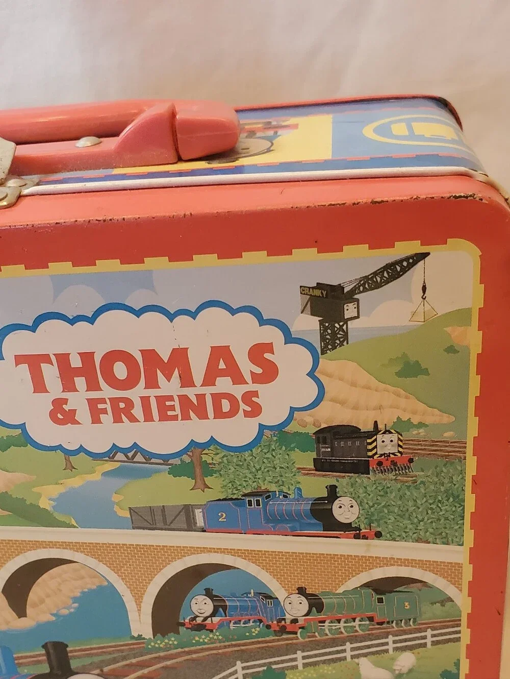 Thomas & Friends Vtg 2005 Schylling Red and Blue Metal Lunchbox Thomss The Train